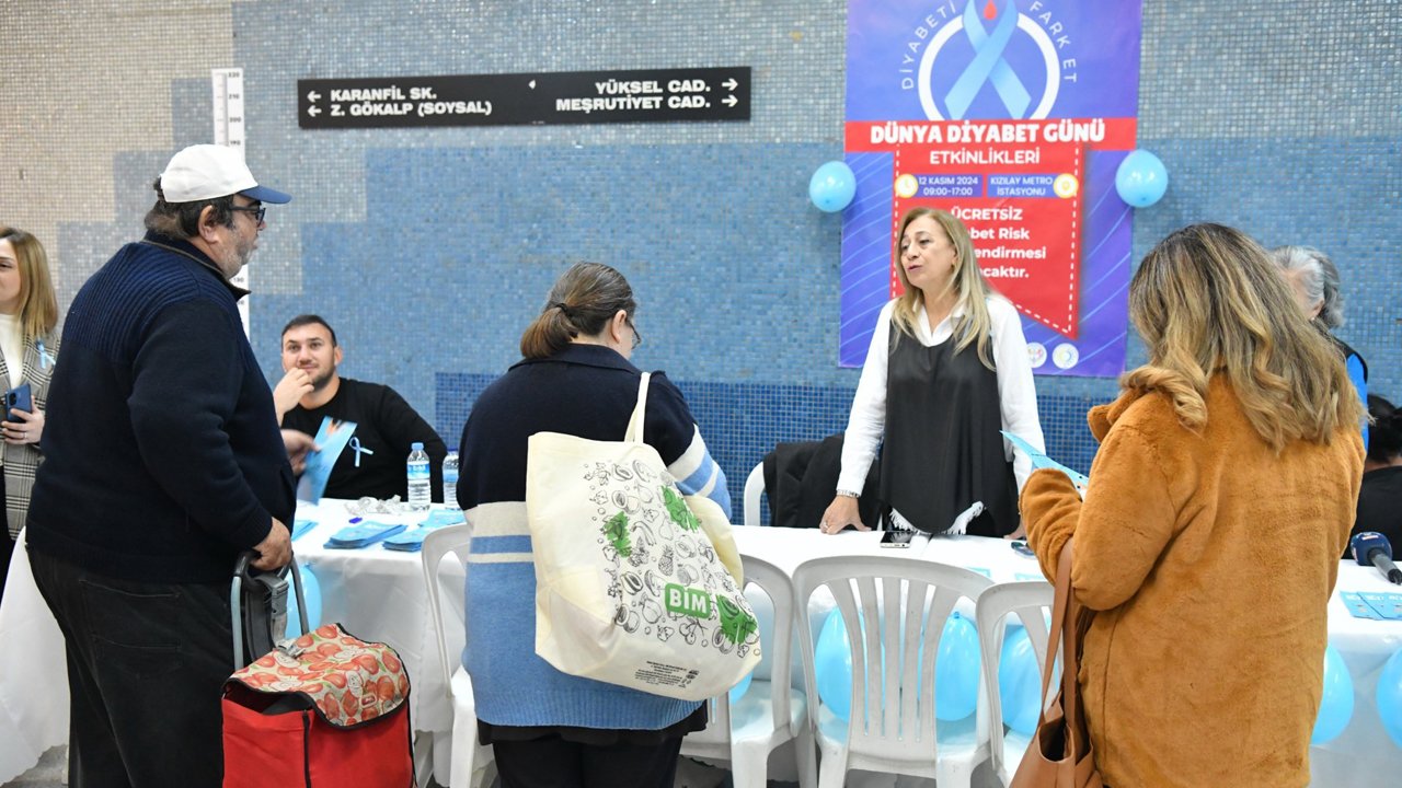 Ankara Kızılay Metrosu'nda diyabet etkinliği yapıldı