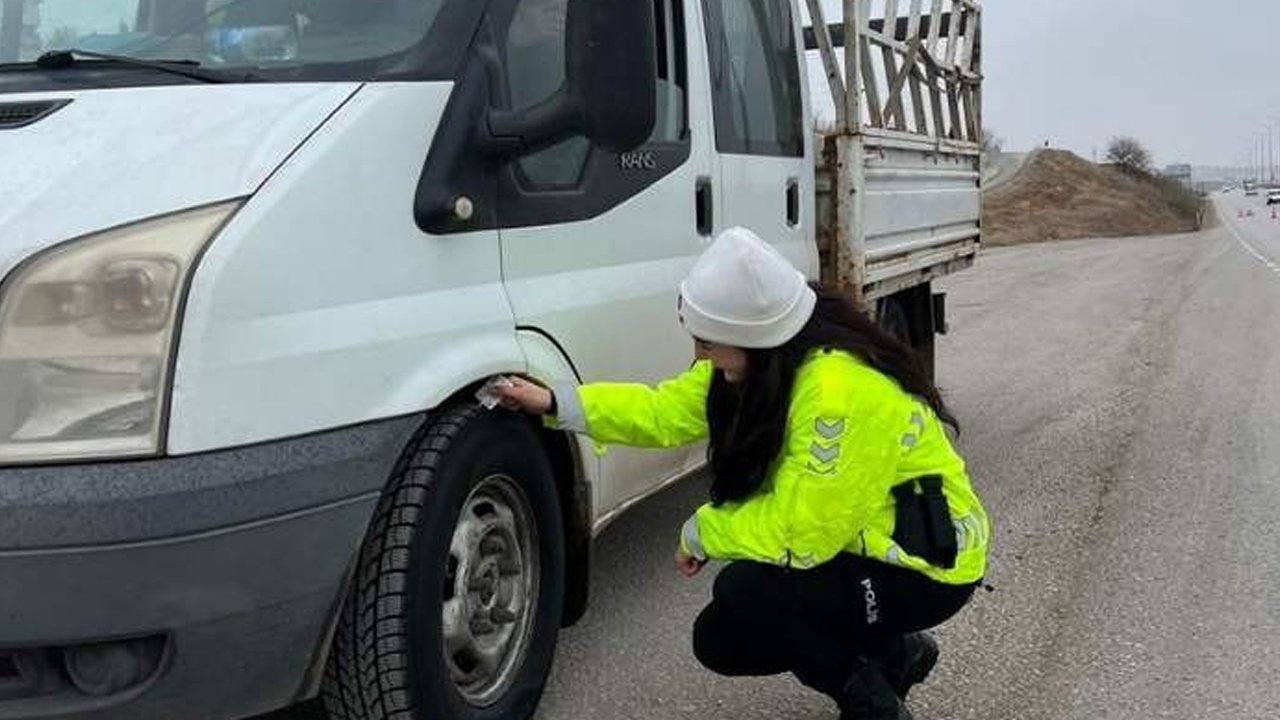 Ankara’da ticari araçlara kış lastiği denetimi başladı