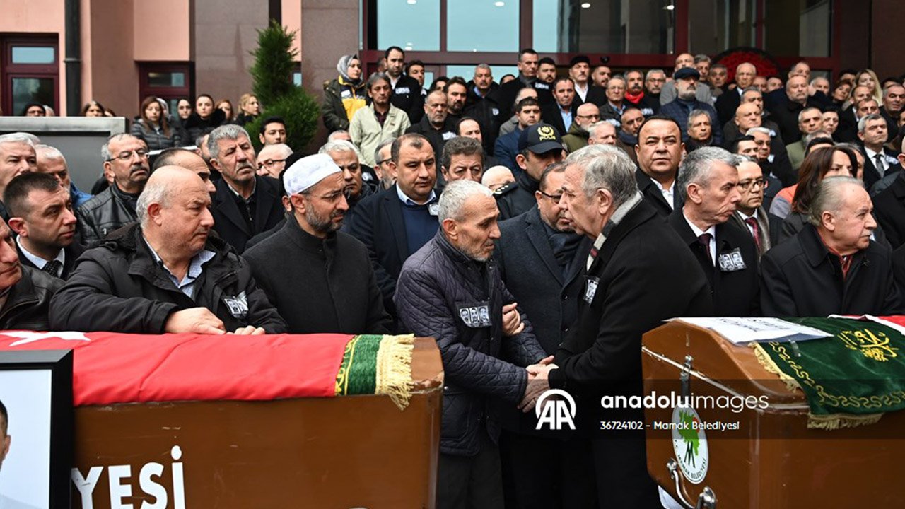 Kazada ölen Mamak Belediyesi işçileri için tören düzenlendi