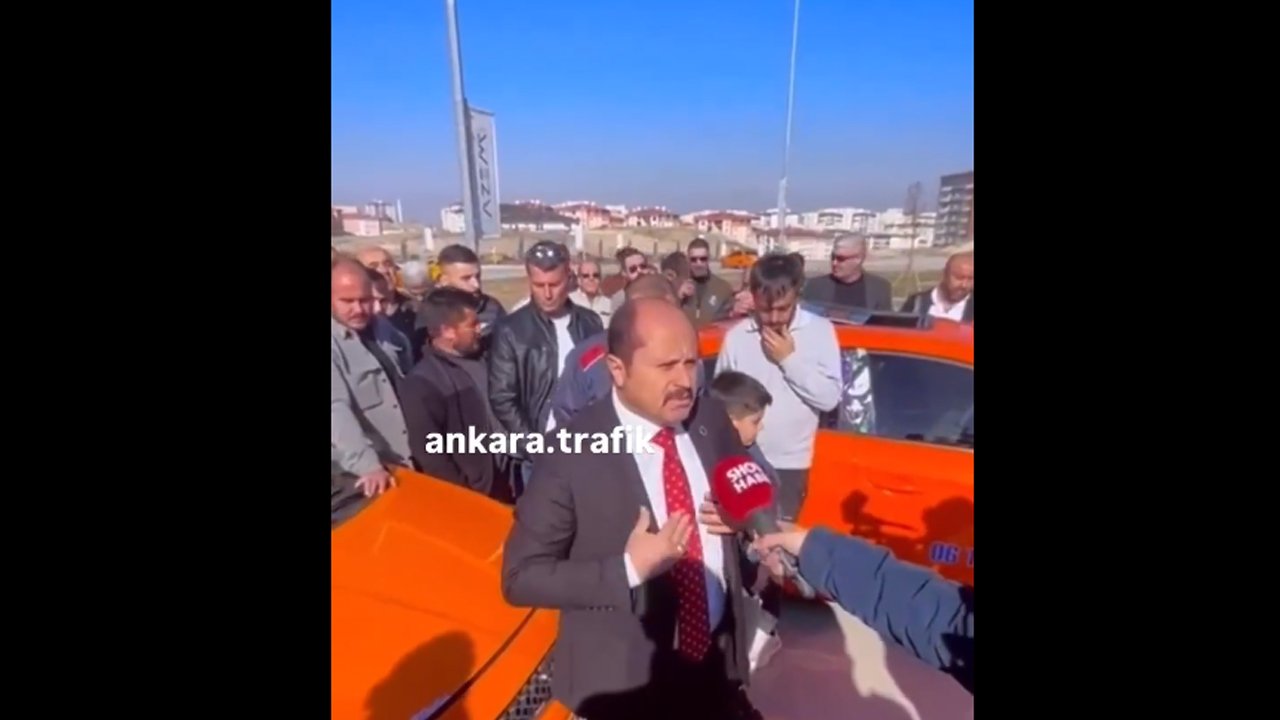 Sincan’da Martı Tag sürücüsünü tehdit eden taksi şoförleri gözaltına alındı