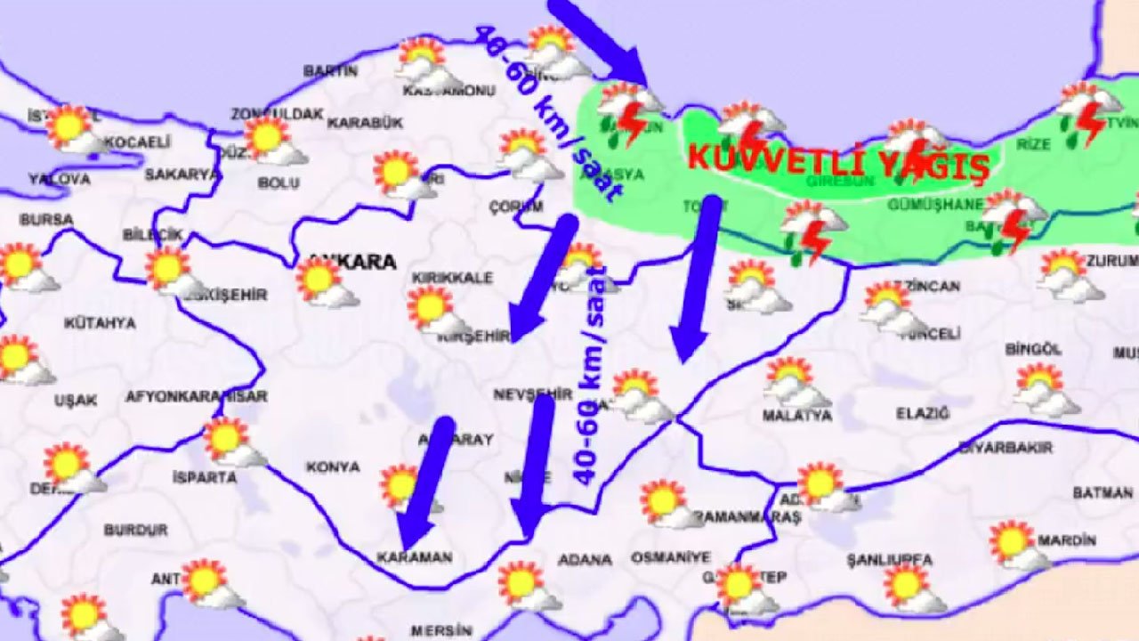 Meteoroloji uyardı: Kuvvetli yağışlar geliyor