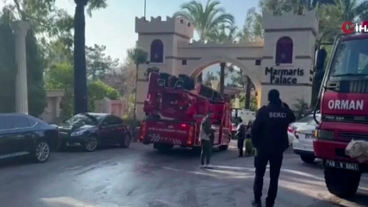 Marmaris’te 5 yıldızlı otelde yangın paniği