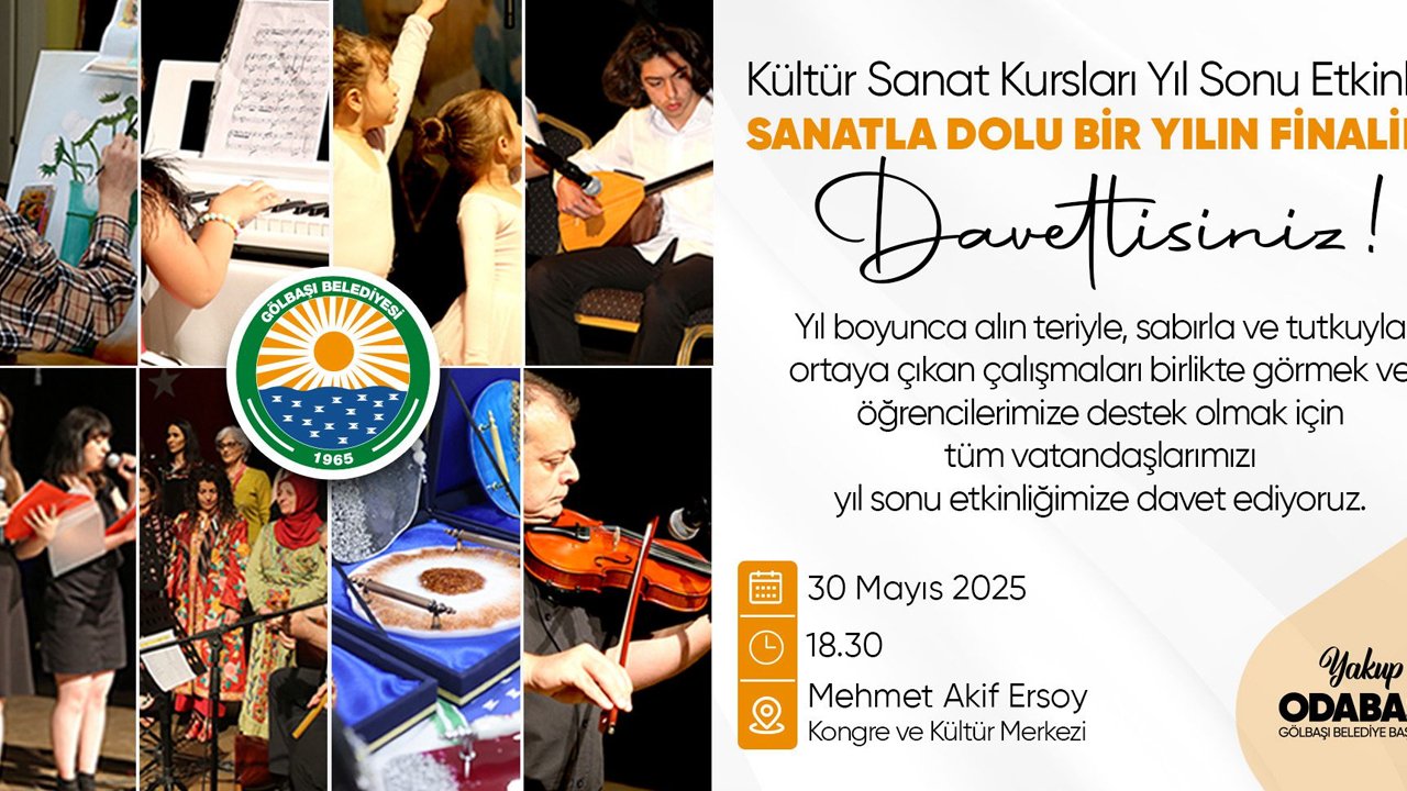 Gölbaşı'nda 1 yıl boyunca yapılan eserler final gecesinde sergilenecek