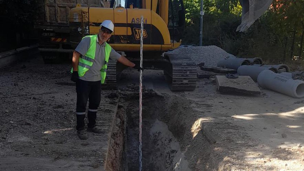 Çankaya İşçi Blokları'nda 150 metre yeni atık su hattı hizmete geçti