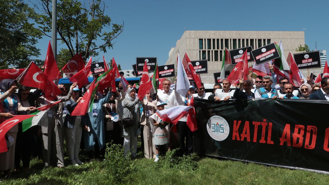 Büro Memur Sen’den eylem: Katil ABD, Orta Doğu'dan defol