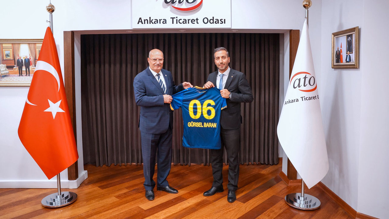 Ankaragücü heyeti Ankaralı patronları makamında ziyaret etti