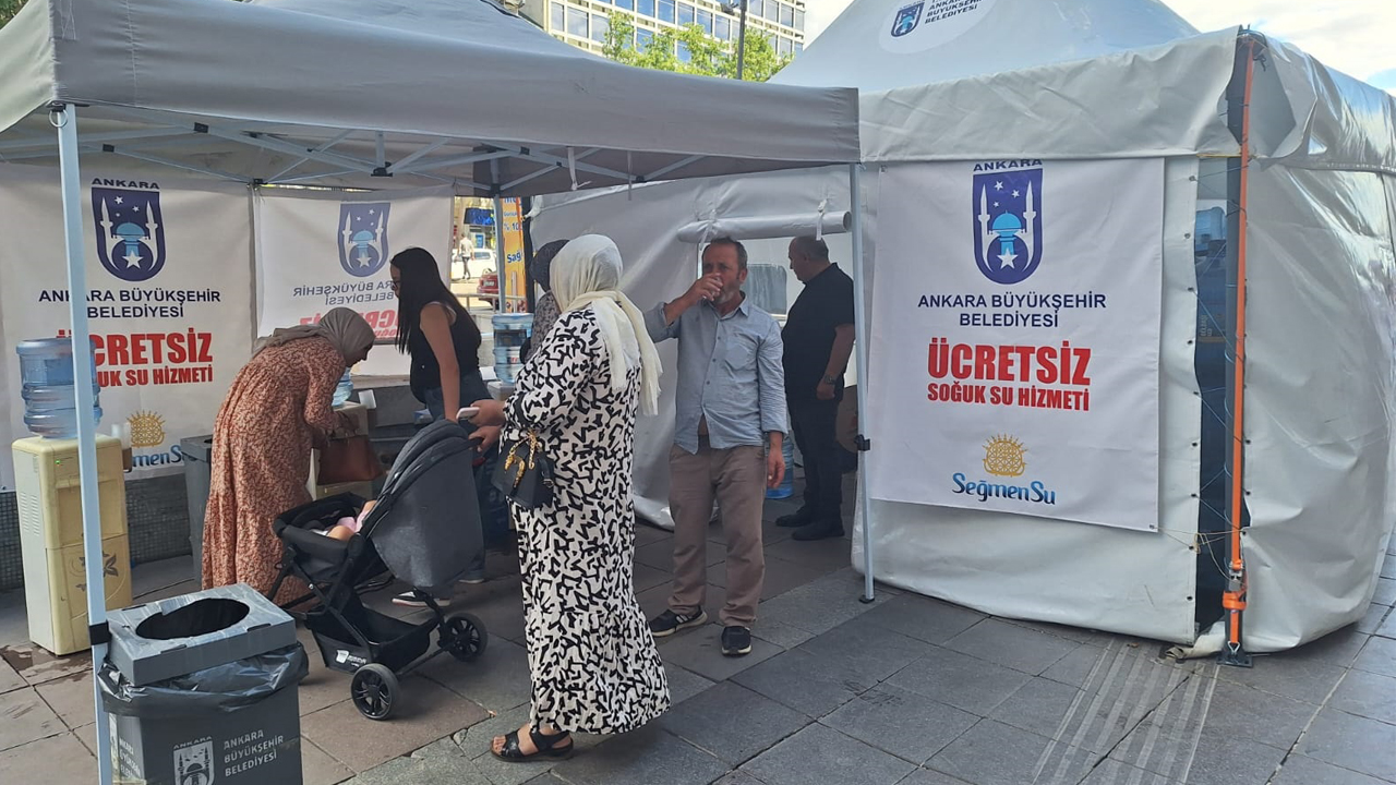Ankara’da serinleten hizmet: 3 bölgede su ikramı başladı