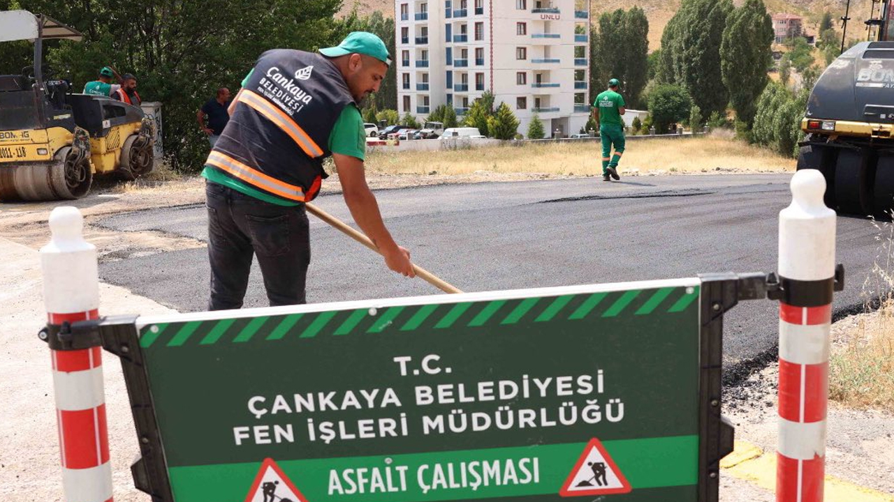Çankaya Belediyesi Alacaatlı'da asfaltları yeniledi