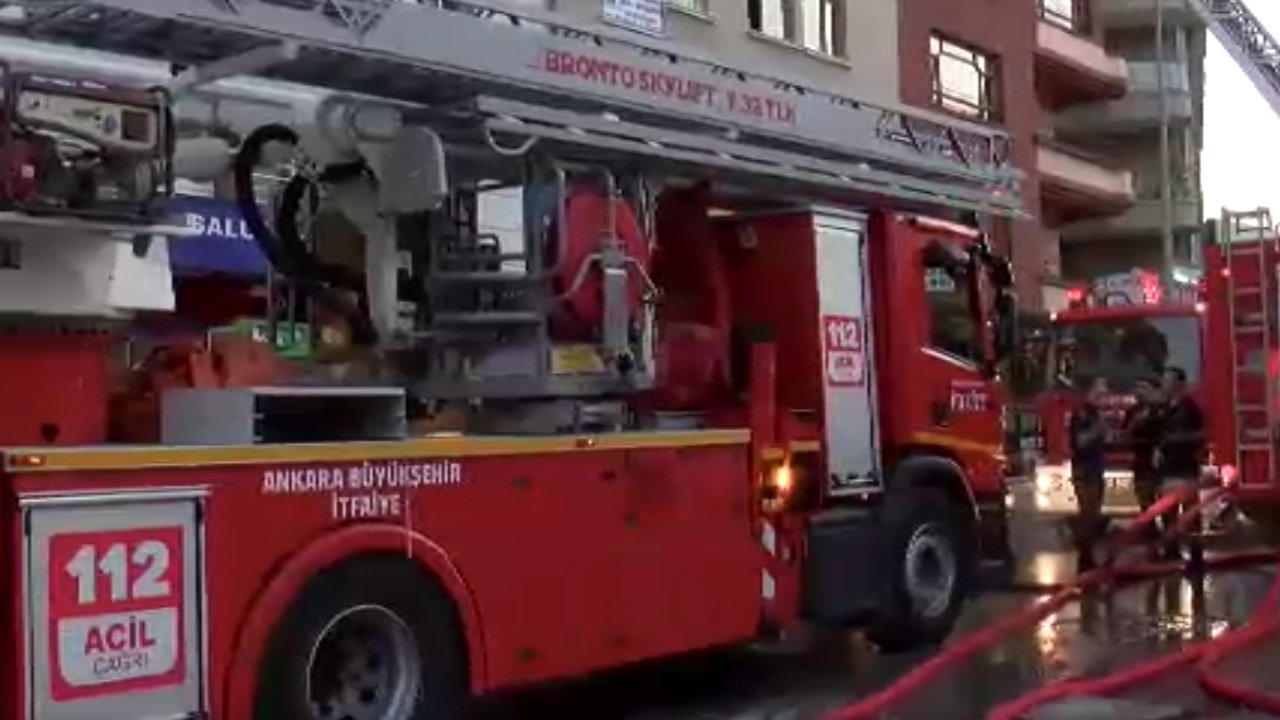 Yenimahalle'de korkutan yangın: Paniğe neden oldu
