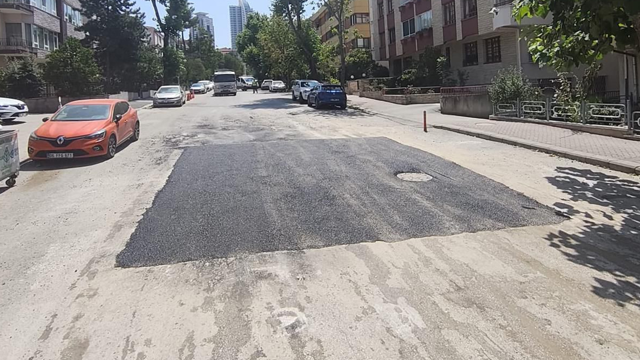 Çankaya’da doçent şikayet etti: Ekipler bozuk yolu onardı