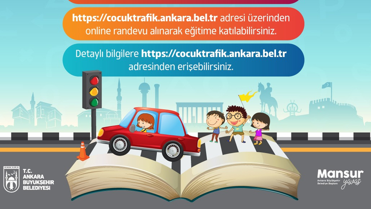 Ankara'da çocuklar için 10 Eylül'de trafik eğitimi verilecek