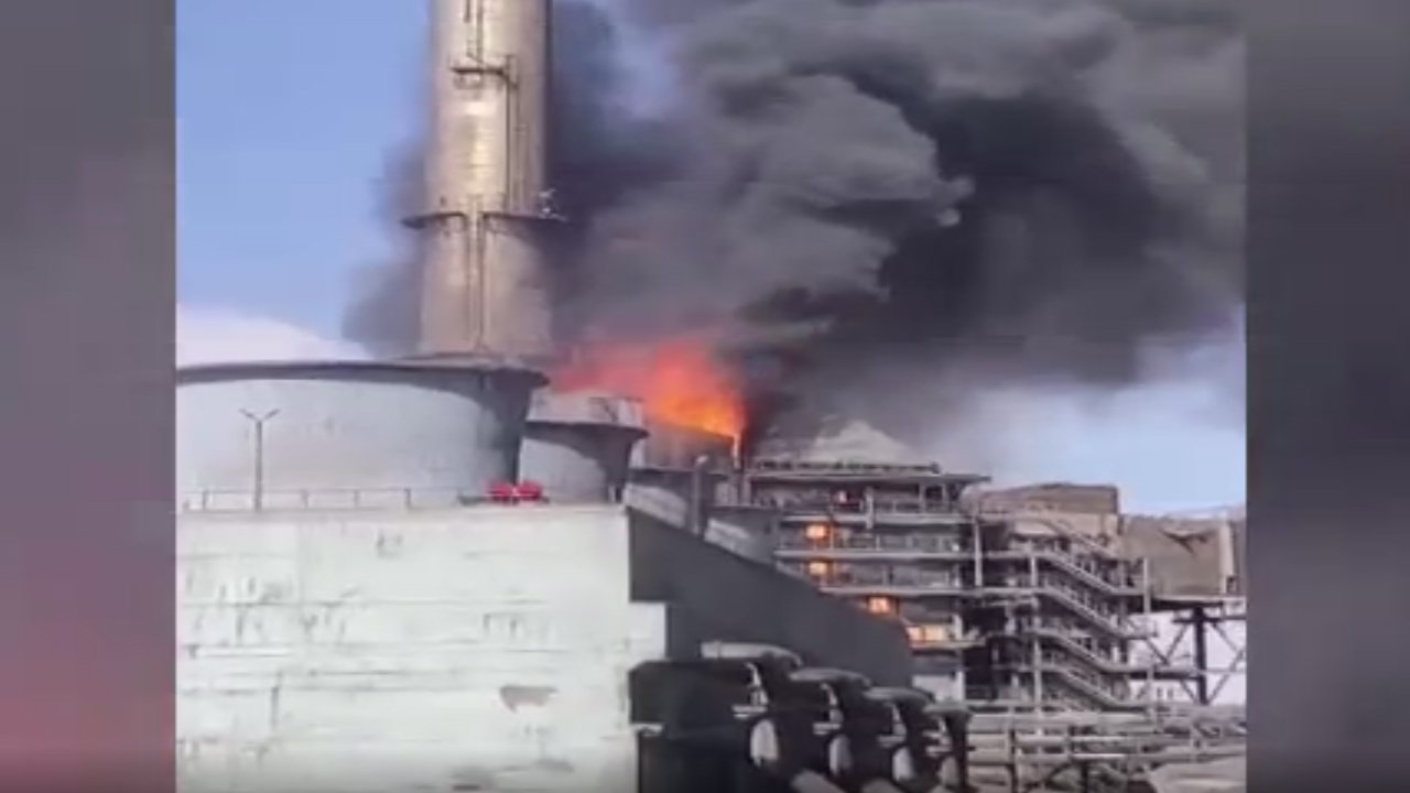 Termik santralinde yangın