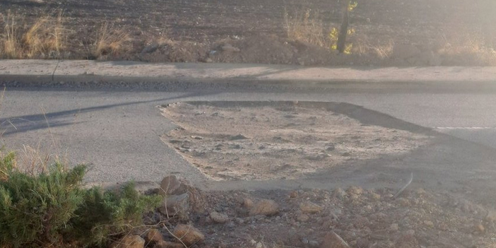 Pursaklar’da çukura hızlı müdahale: Arabalar zarar görüyordu