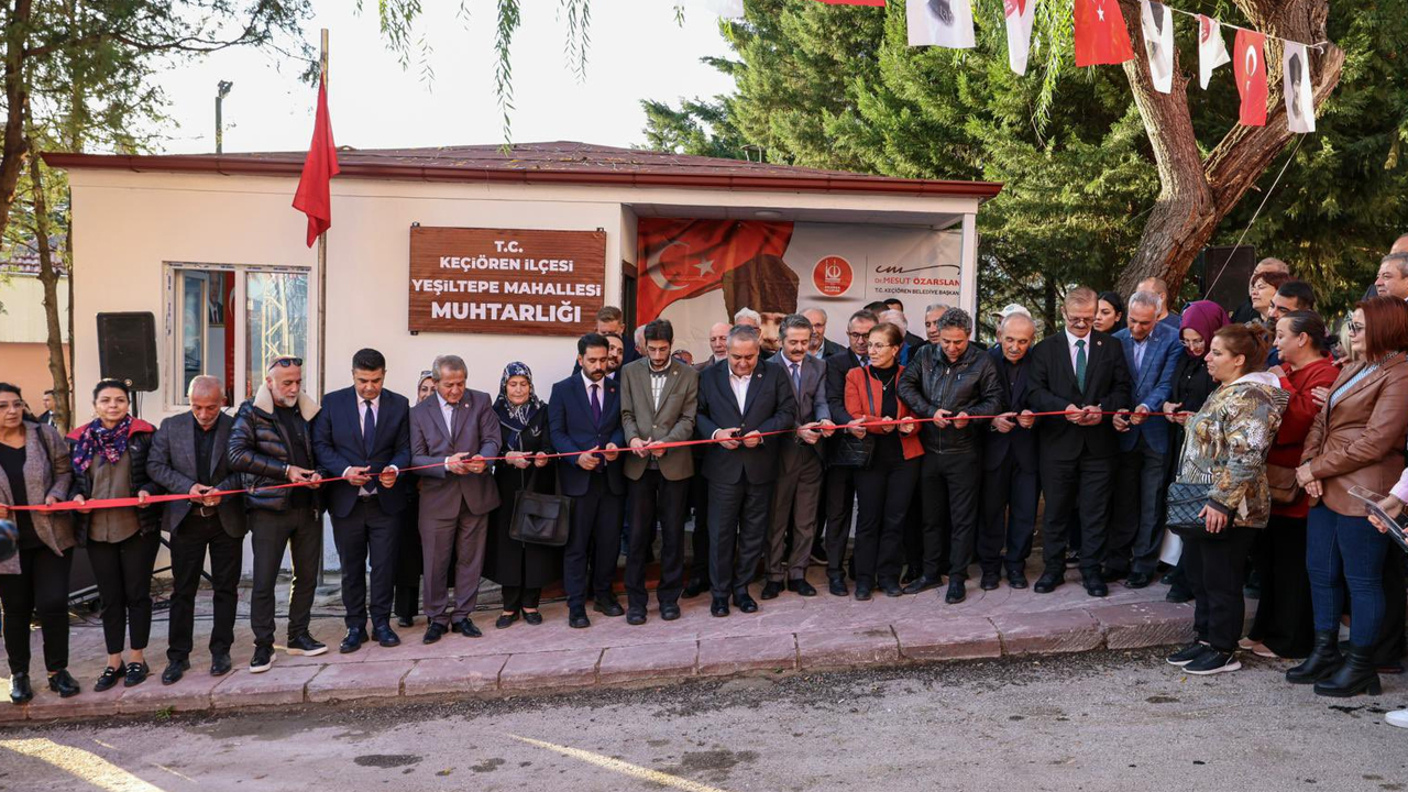 Keçiören’de Yeşiltepe Mahalle Muhtarlığı'nın yeni binası açıldı