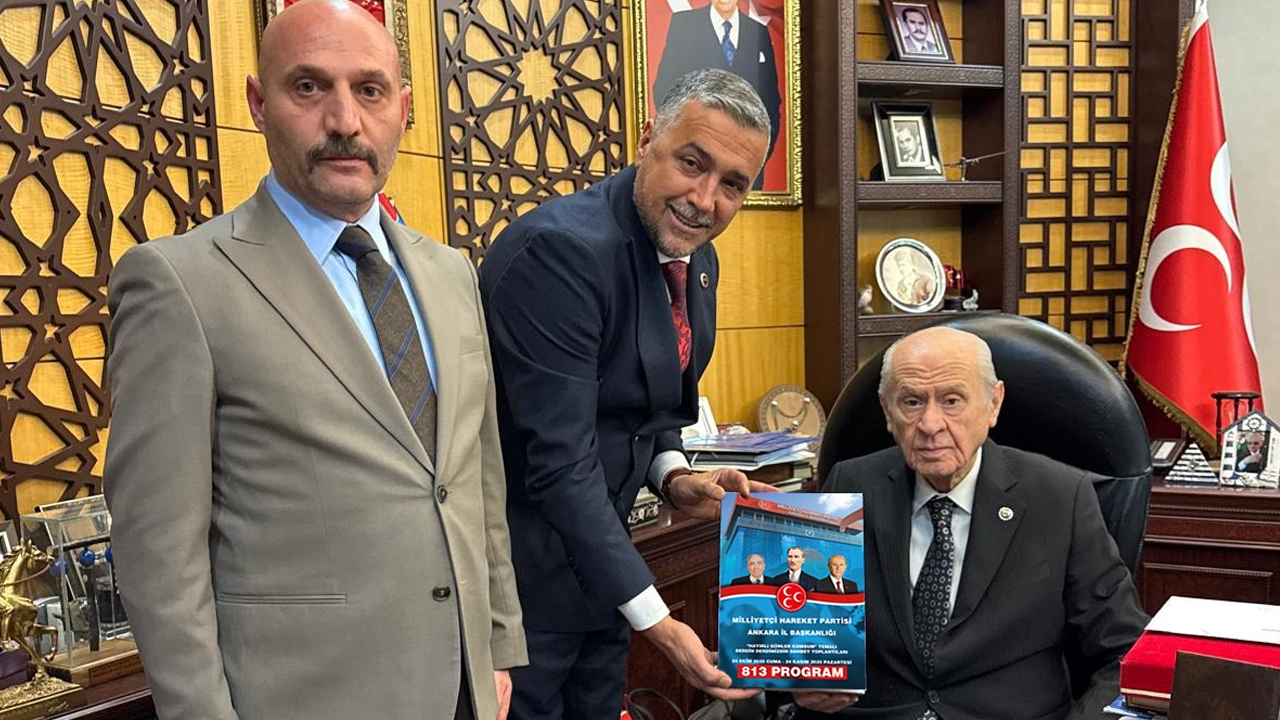 MHP Ankara teşkilatı 813 programlık çalışma raporunu Bahçeli’ye sundu