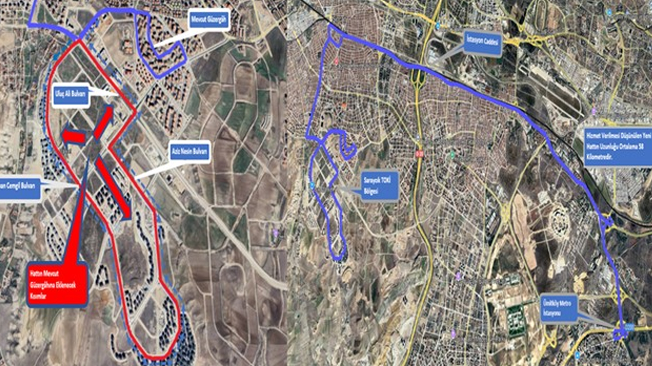 EGO duyurdu: Sincan-Ümitköy Metro hattında güzergahlar değişti