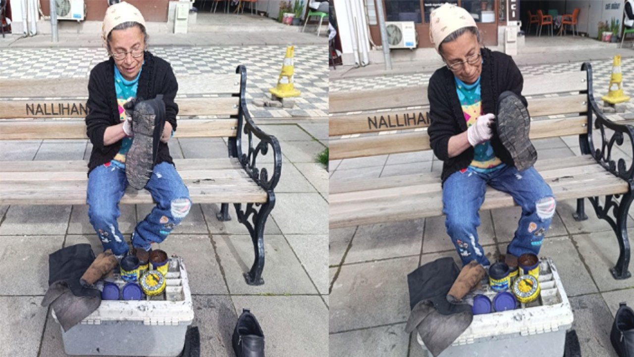 Ayakkabı boyacısı kadın