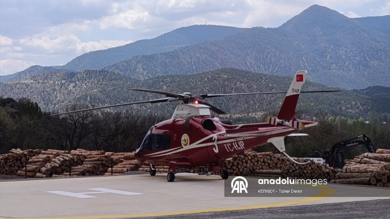 Nallıhan’da helikopterli yangın söndürme tatbikatı