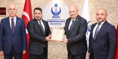 Ankaralı patronlar Kahramankazan Belediyesi'ni ziyaret etti