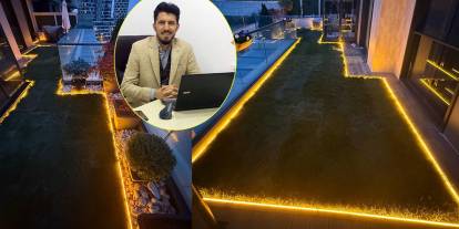 Ankara'da led ışıklı çim balkonlar yaygınlaşıyor