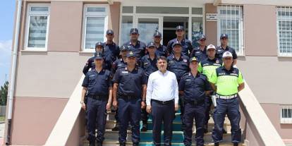 Ankaralı Kaymakam emniyet personeline veda etti