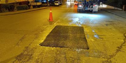 Ankara Mesnevi Caddesi’ndeki asfalt sorununa müdahale edildi