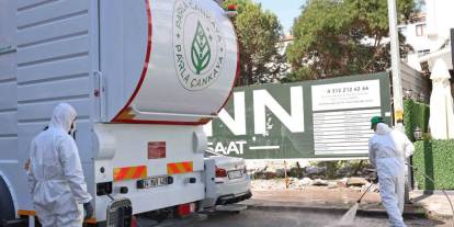 Çankaya Bahçeli'de karantina dönemini aratmayan temizlik: Ekipler sahada