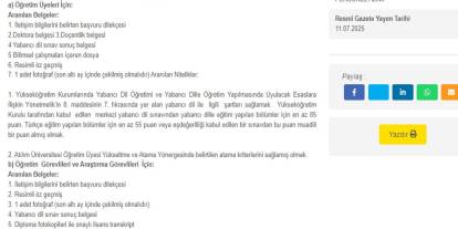 Atılım Üniversitesi çok sayıda akademik personel alacak