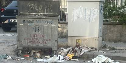 Mamak Abidinpaşa’da çirkin görüntü: Çöpler taştı