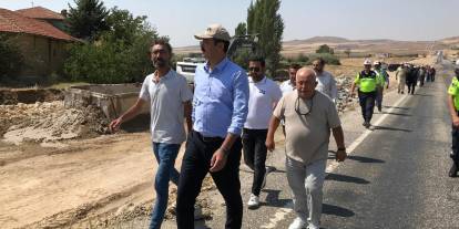 Bala Kaymakamı Ali Yıldırım yol çalışmalarını yerinde inceledi
