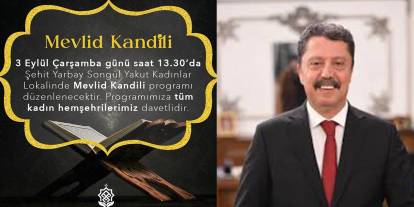 CHP’li Belediye'den Mevlid Kandili programı: Tüm kadınlar davetlidir