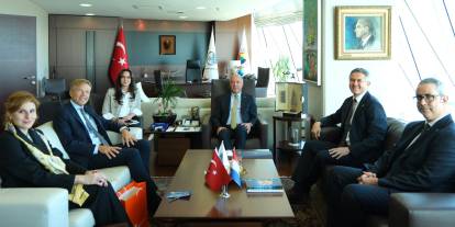 Hollanda Büyükelçisi Ankara Sanayi Odası'nda makamda ağırlandı