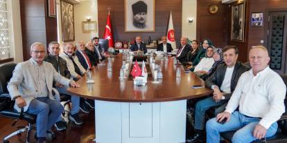 Sinoplular Keçiören'de: Başkanlık makamında ağırlandılar