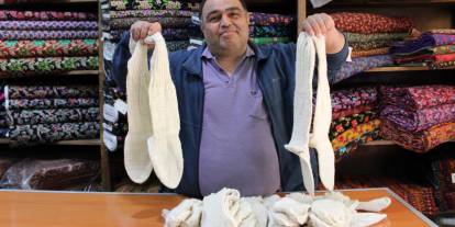 El örgüsü yün çoraplar tekrar vatandaşın gözdesi oldu