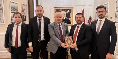 TÜGVA heyeti Çankaya Kaymakamı Murat Duru’yu ziyaret etti