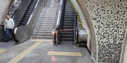 Keçiören Şehitler metro istasyonunda yürüyen merdivenler çalışmıyor