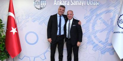 Fenerbahçe Başkanı Sadettin Saran Ankara Sanayi Odası'nda ağırlandı