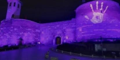 Ankara Kalesi nereden nereye: Mor ışıkla kaplandı