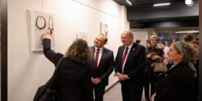 Nallıhan’da açılan iğne oyası sergisi büyük ilgi gördü