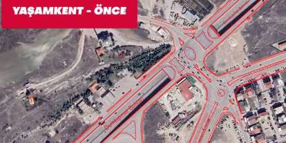 Eskişehir Yolu Yaşamkent Kavşağı yeniden düzenlendi; trafik rahatladı