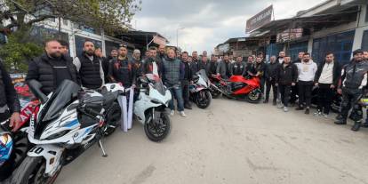 Motosikletli gruptan egzoz cezalarına tepki