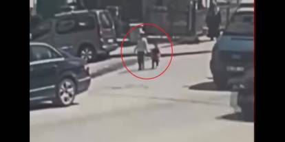 Kamyonetin çarptığı Yakup Can, dedesinin elinden kaçmış